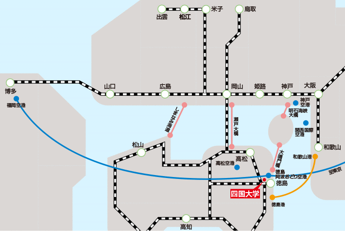 交通アクセス 交通アクセス 大学概要 四国大学