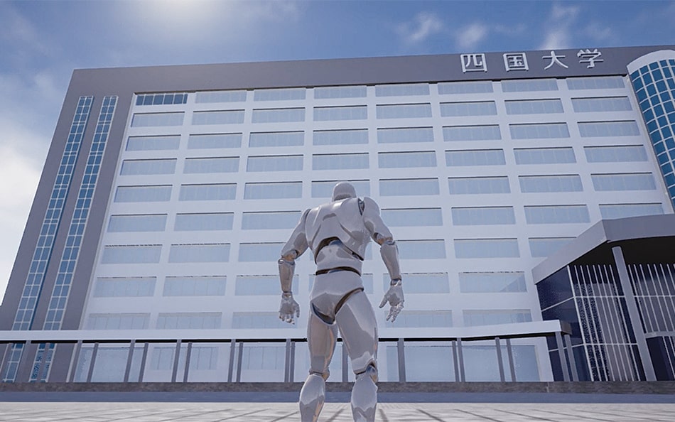 ゲームエンジン Unreal Engine 4(UE4)を用いて、四国大学のキャンパスをモデリング