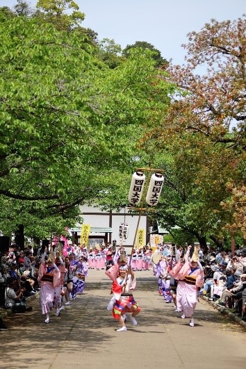 2024春の祭典「徳島城　阿波おどり」（徳島新聞社主催）に四国大学連が参加