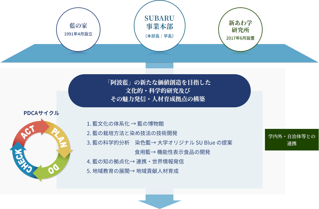 「阿波藍」の新たな価値創造を目指した文化的・科学的研究及びその魅力発信・人材育成拠点の構築